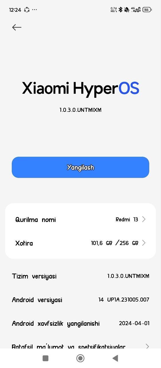 Redmi not 13 8/256  4ta chexol bonus