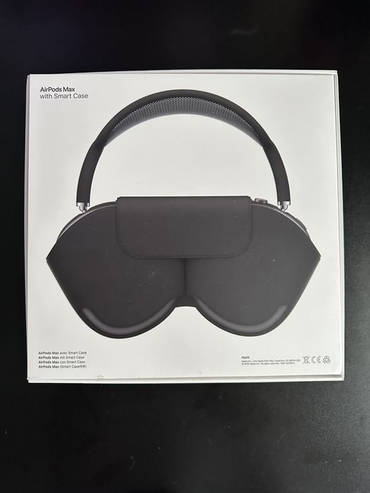 AirPods Max Midnight Black, stare foarte buna, cutie si accesorii