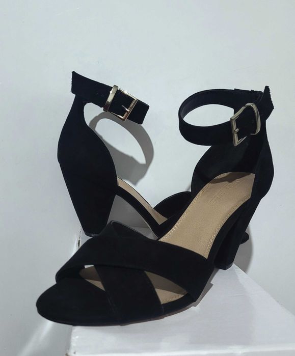 Sandale tip pantof cu toc asos 38.5 negru