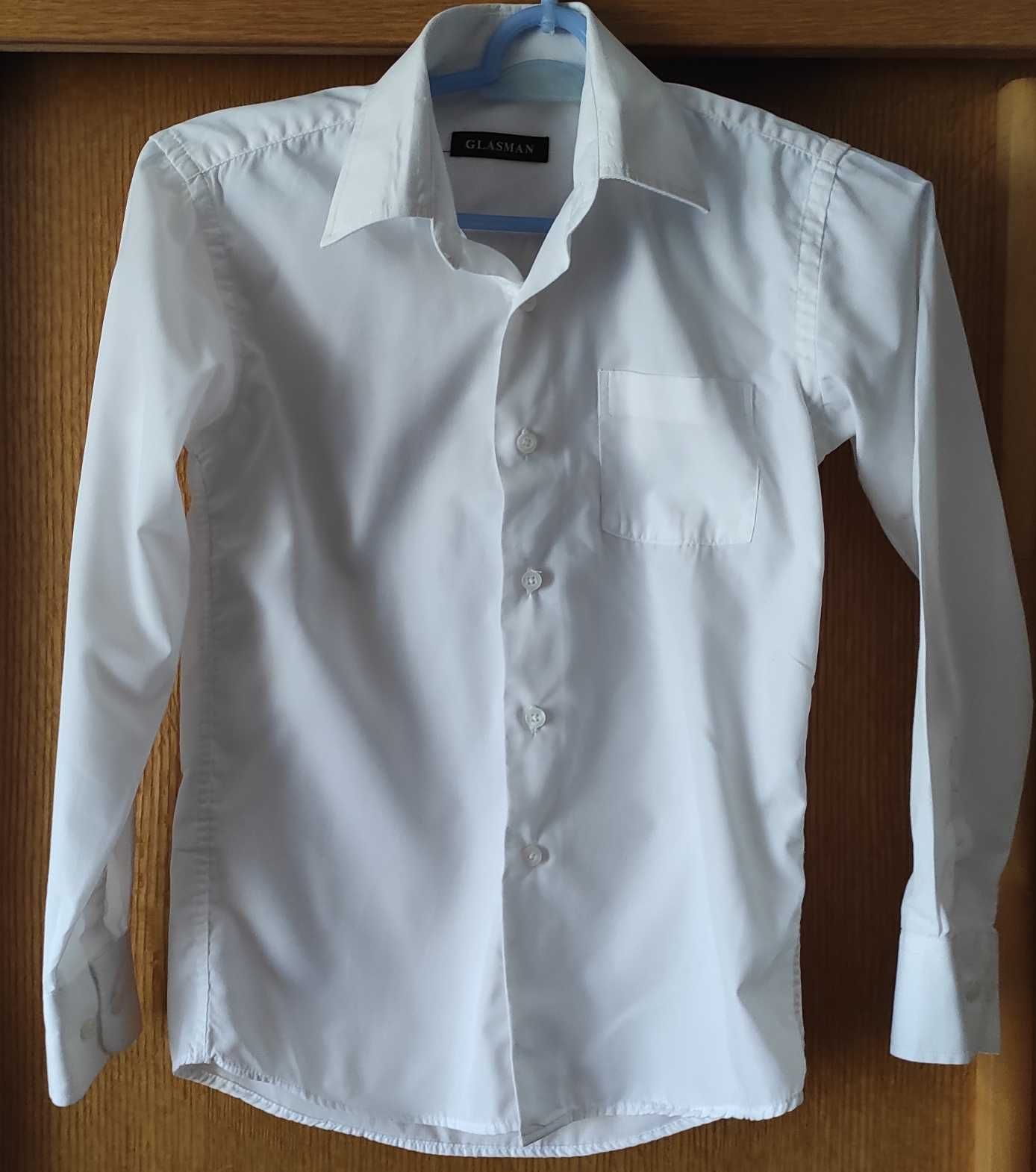 Белая школьная рубашка GLASMAN, размер 35, 10-11 лет, длинный рукав