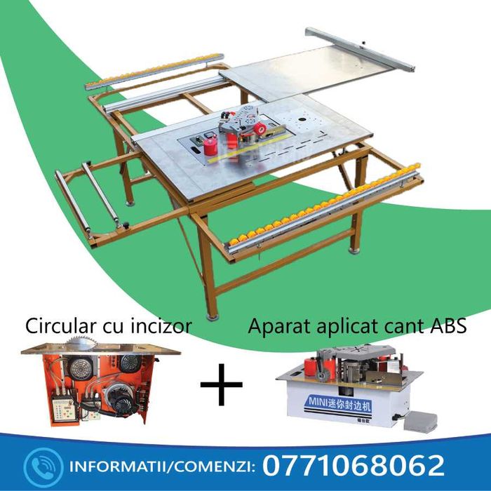 NOU Masa Circular cu incizor + aparat cant