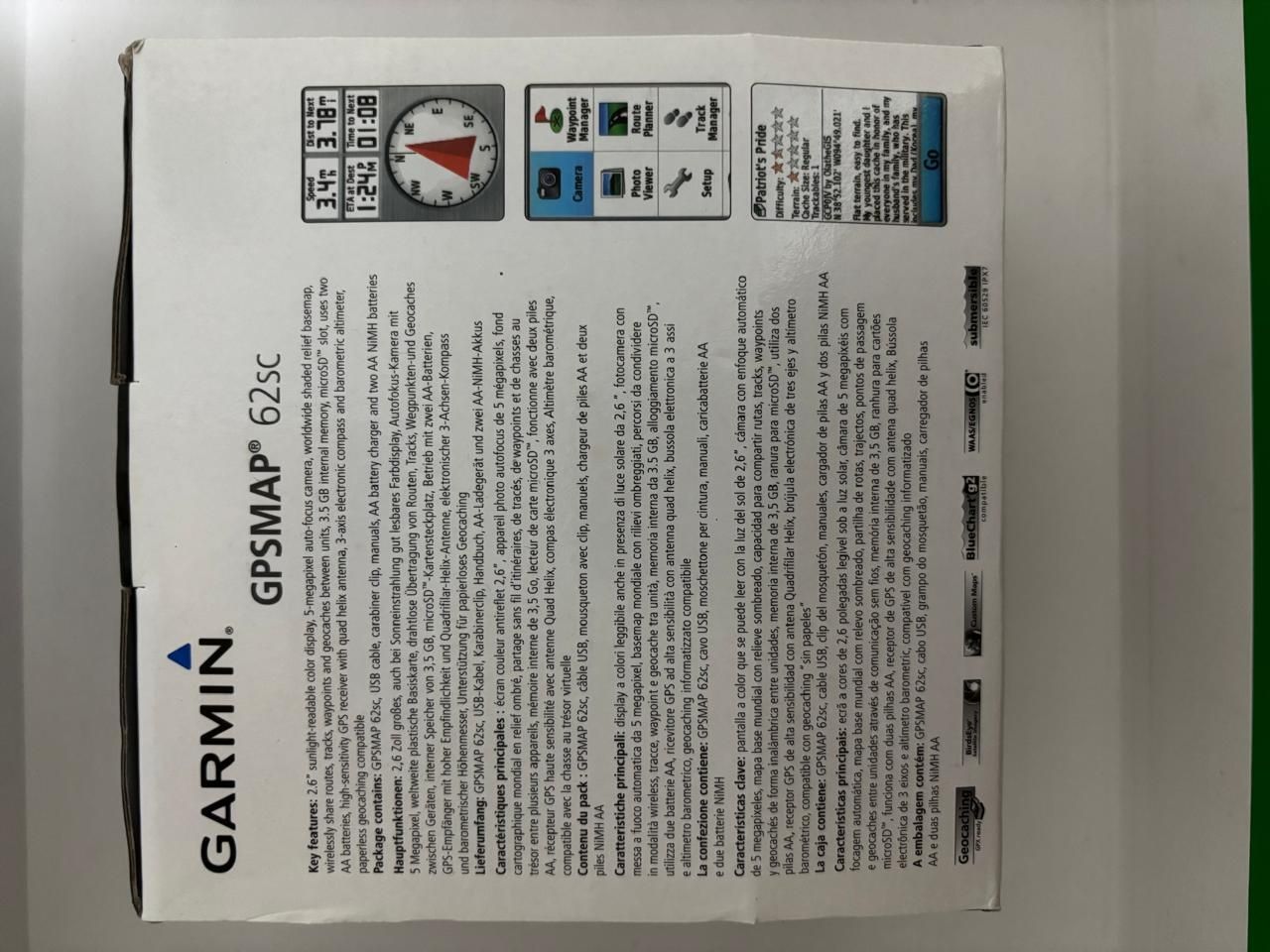 GPS навигатор Garmin GPSMAP 62sc