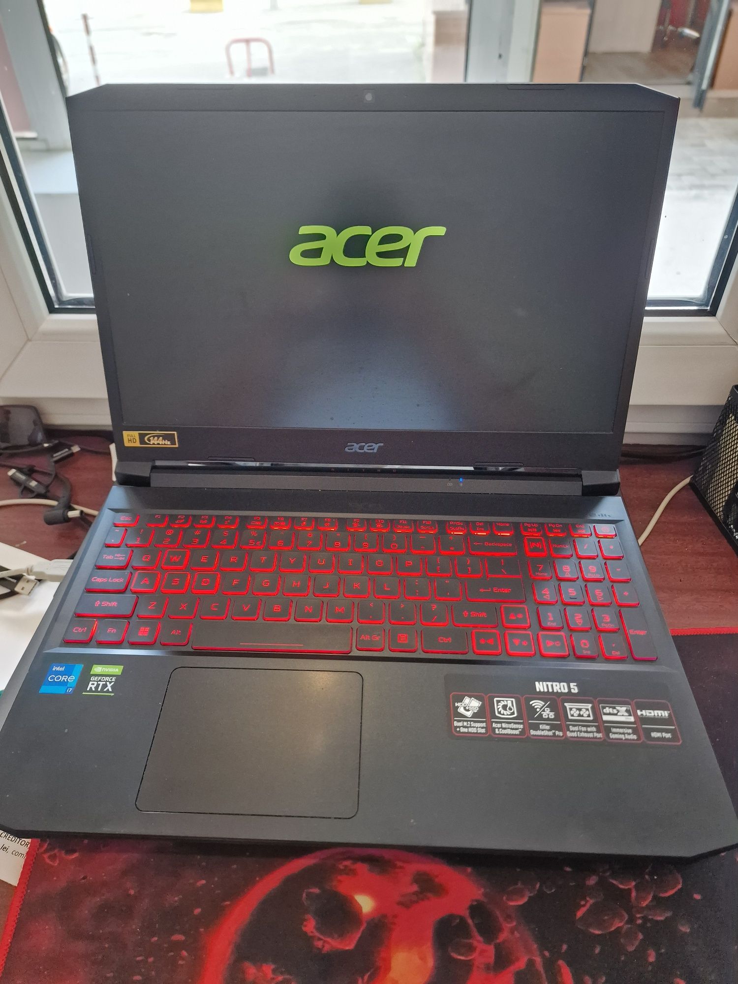 Acer nitrogen 5  gaming  i7 gen 11 3050ti