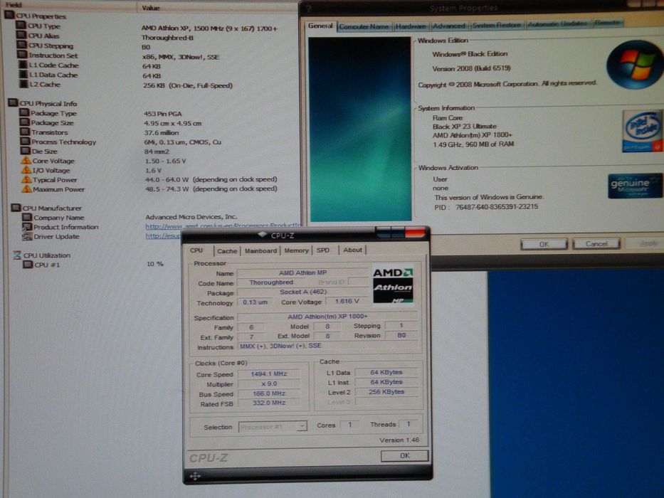 Retro vintage Procesor AMD Sempron 2200+ 1500 Mhz SDA2200DUT3D sk462