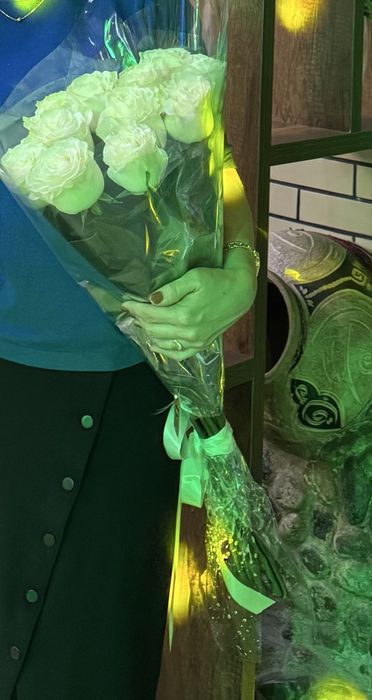 Белый роза 11штук