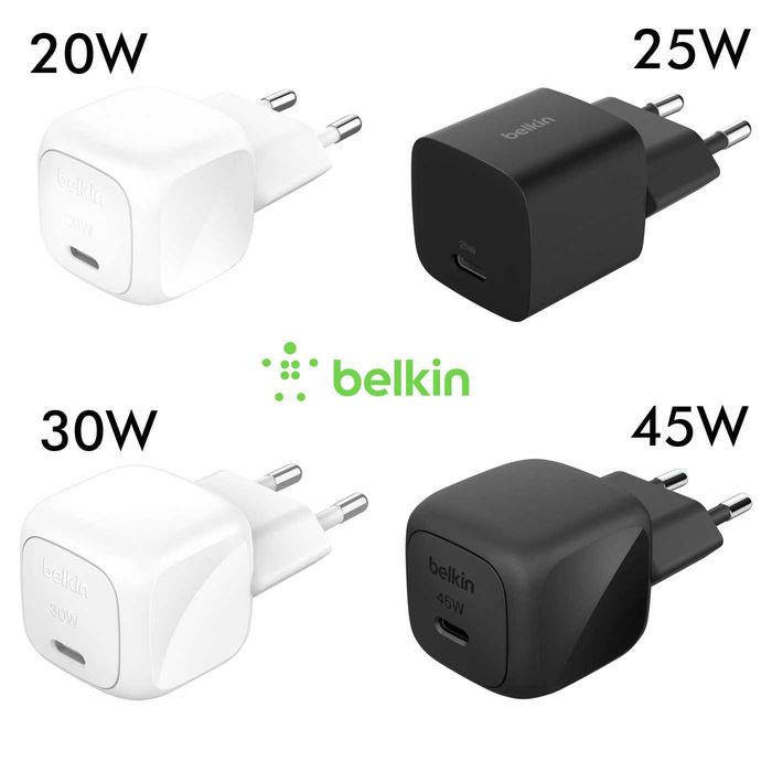 Belkin BoostCharge 20W 25W 30W 45W GaN Ultra Air for iPad/iPhone 16 17