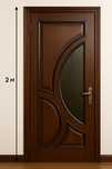 Дверь межкомнатная  из шпона