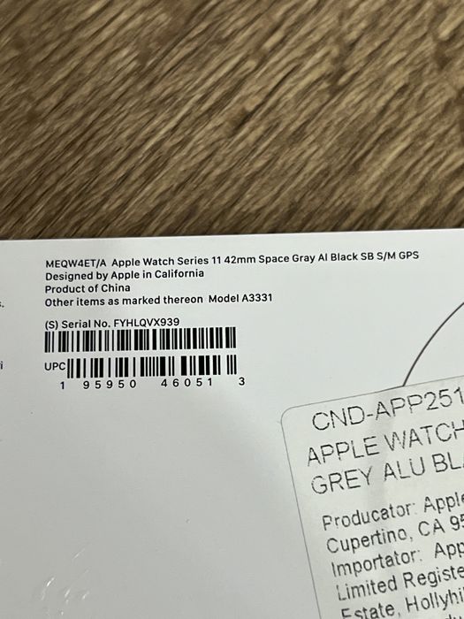 Apple Watch 11 42 mm Space Grey Alu Black - Nou Sigilat