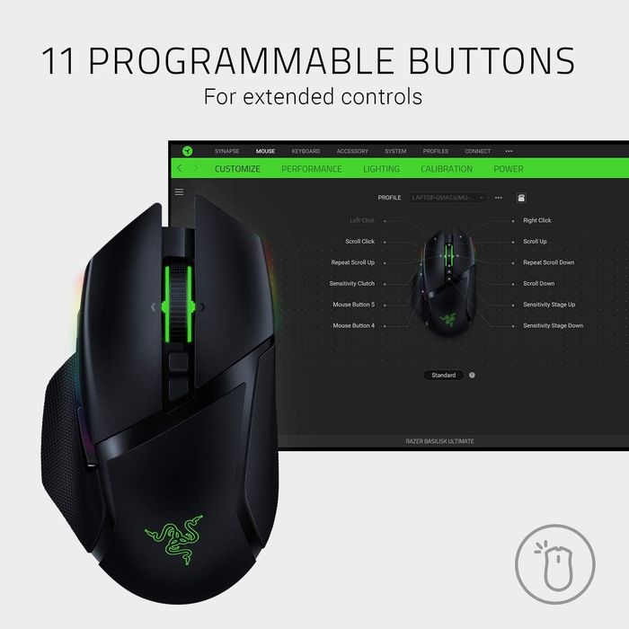 Mouse Razer Basilisk Ultimate &Dock,wireless, Negru,sigilat