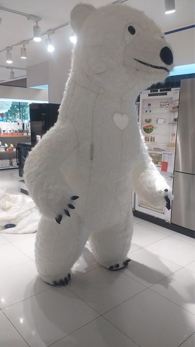 Mascota urs gonflabil 2.6 m cu baterie si incarcator