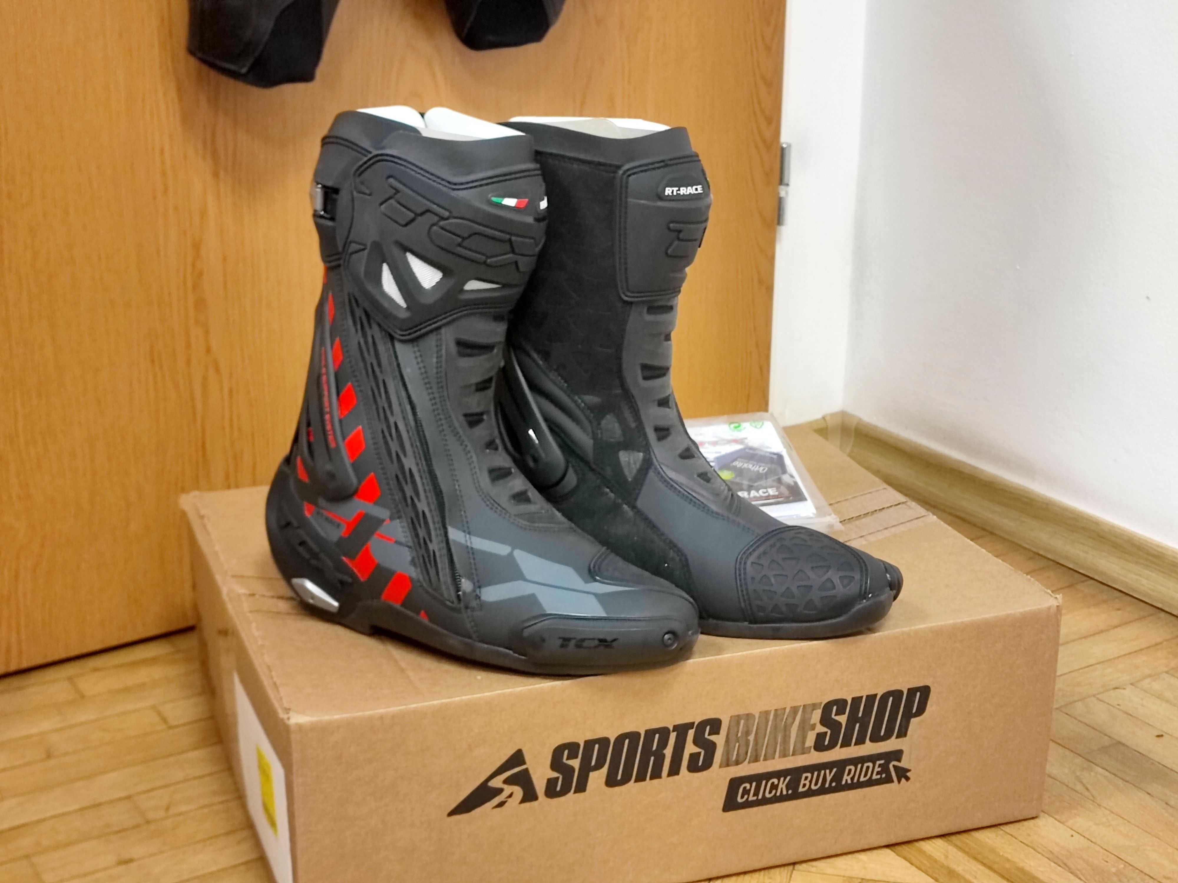Мото бутуши TCX RT-Race Boots - Black / Red, номер 44