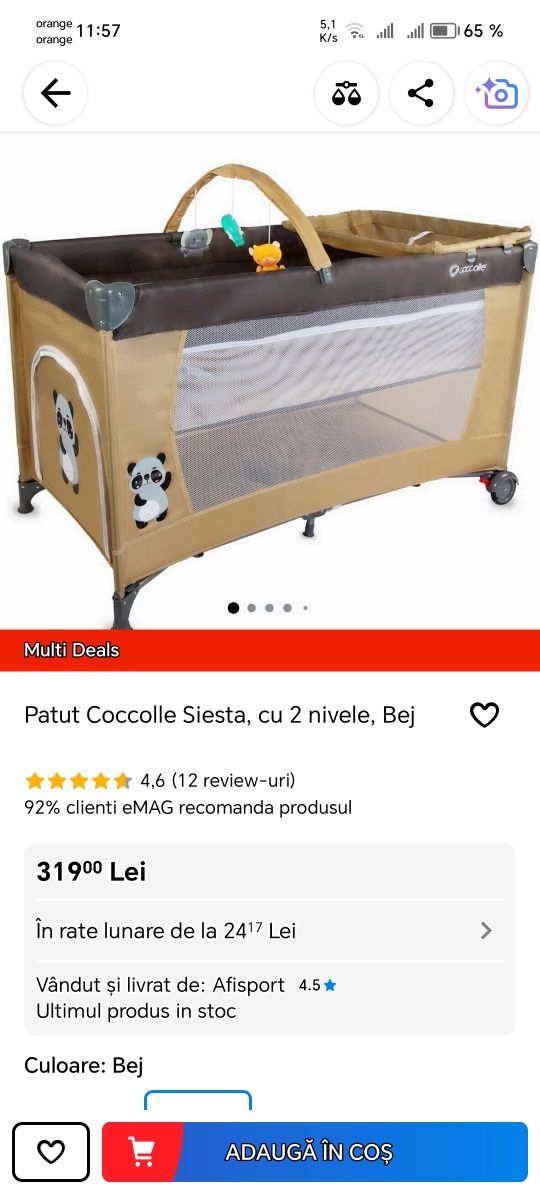 Vand patut Coccolle Siesta