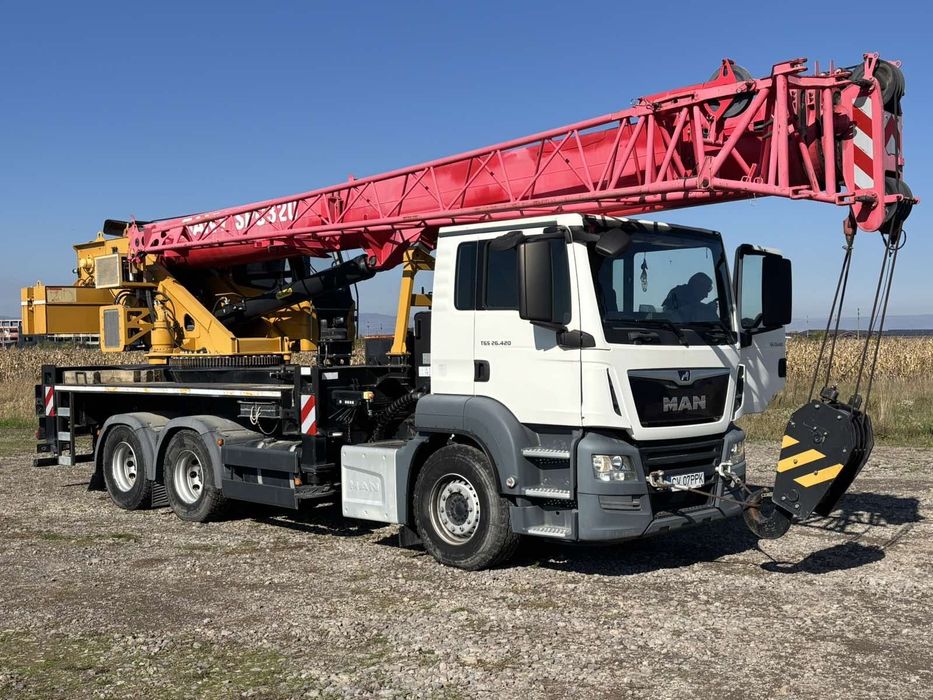 MAN TGS 26.429 Automacara Palfinger/Sany SPC 320, 2019, 1900KM, 920 ore macara, Sarcina 32 tone, inaltime 32+9m jib Primul proprietar