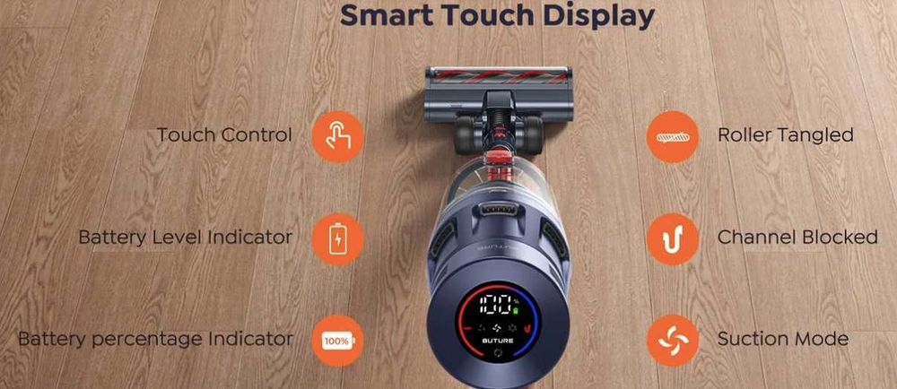 Aspirator vertical de mana Buture BP20, 600W - 50KPa - pana la 60 min