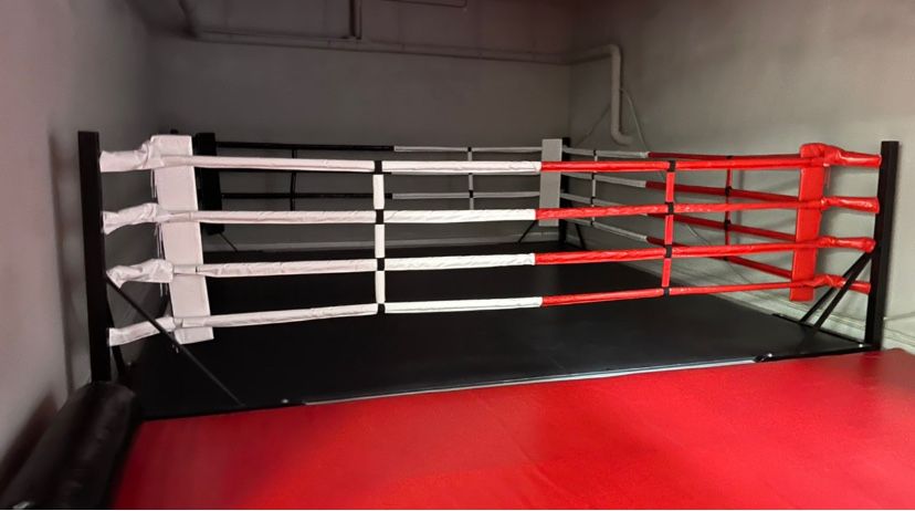 Ринг боксерский на упорах 4.5-4.5 м с боевой 3.80-3.80 м