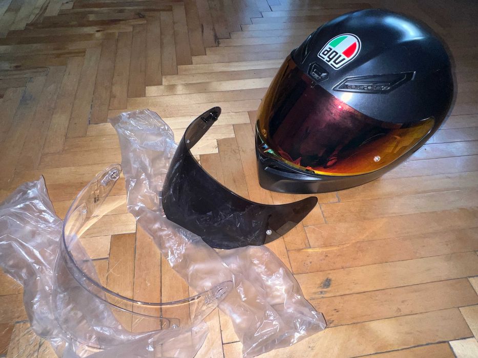 Мото каска AGV K1 черен мат размер S