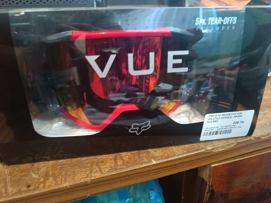 Маска fox vue volatile goggle -spark flo red