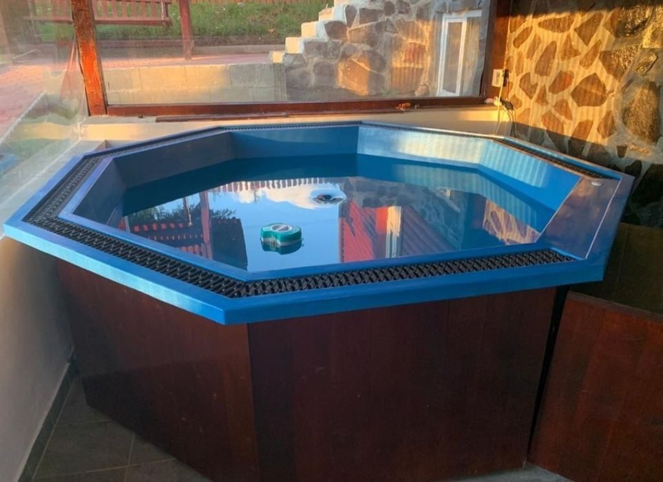 Mini piscina din fibra de sticla ciubar hot tub 7 -13 persoane