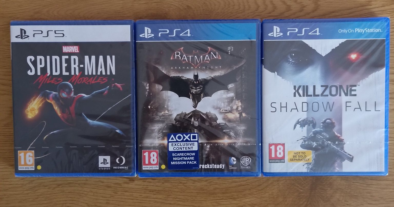Spiderman, Batman и Killzone - фабрично запечатани игри за PS4 и PS5