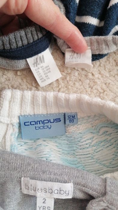 Lot pulovere baieti, 12-18 luni,H&M