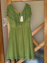 Rochie in clos. Verde brotacel