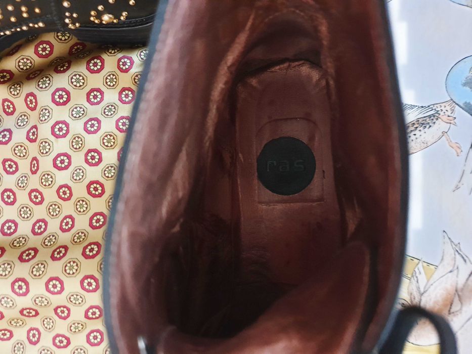 Ghete cizme joase piele naturala Ras Musette Massimo Dutti Zara