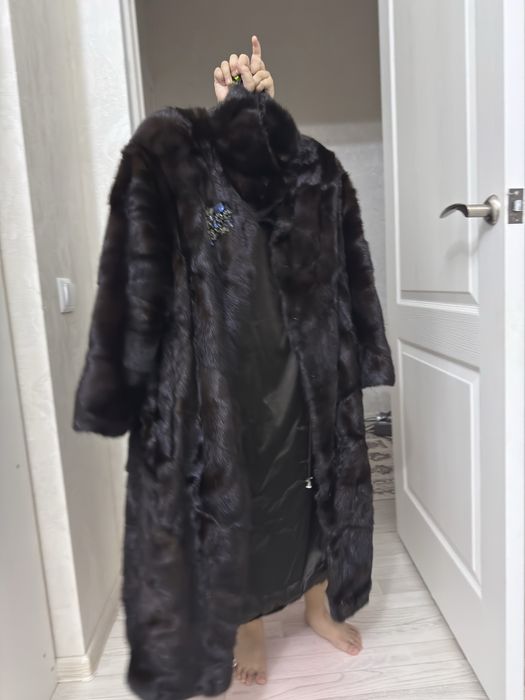 Шуба норка, бу, махагон цвет, 44-46 размерге