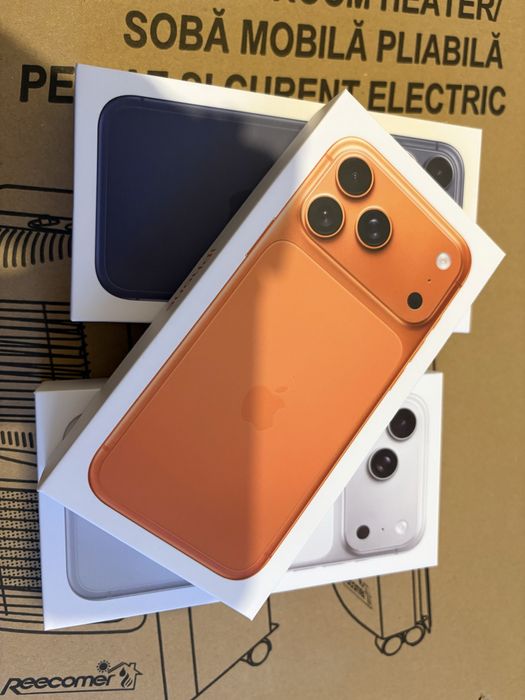 iPhone 17 Pro Max, Sigilate, 1TB, Orange, Blue, Silver, si garantie