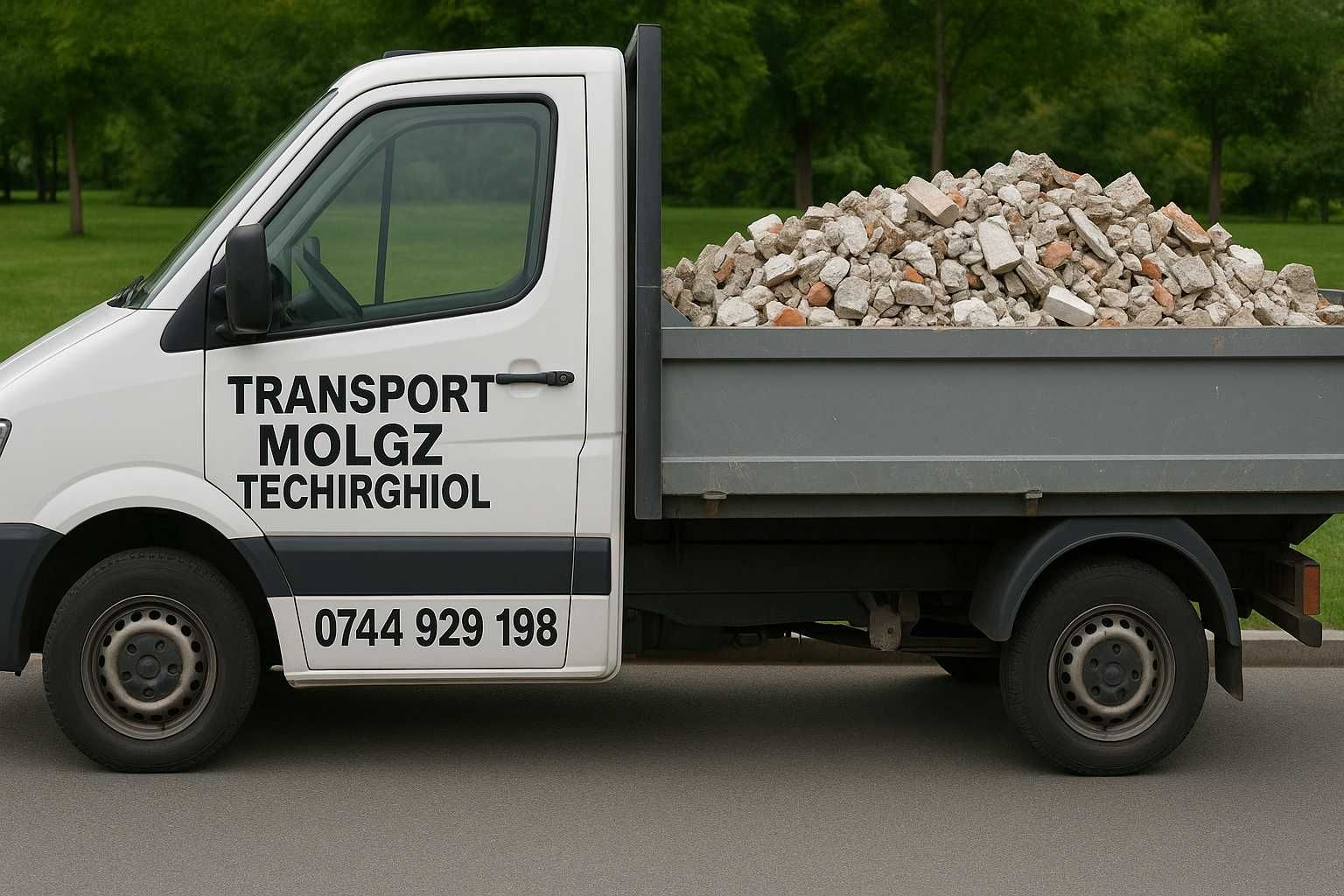 Transport moloz Techirghiol Nisip Piatră Gunoi Mobilă Pământ