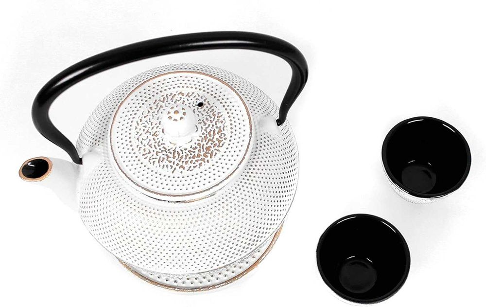 Комплект за чай Echtwerk от чугун, чайник 0.8л подвижна цедка, 1 ЧАША!