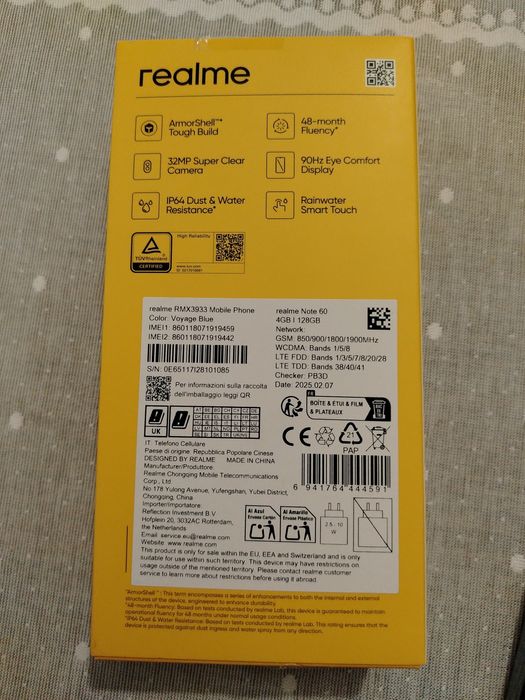 Спешно продавам Realme Note 60 Voyage Blue, 128 GB  4 RAM