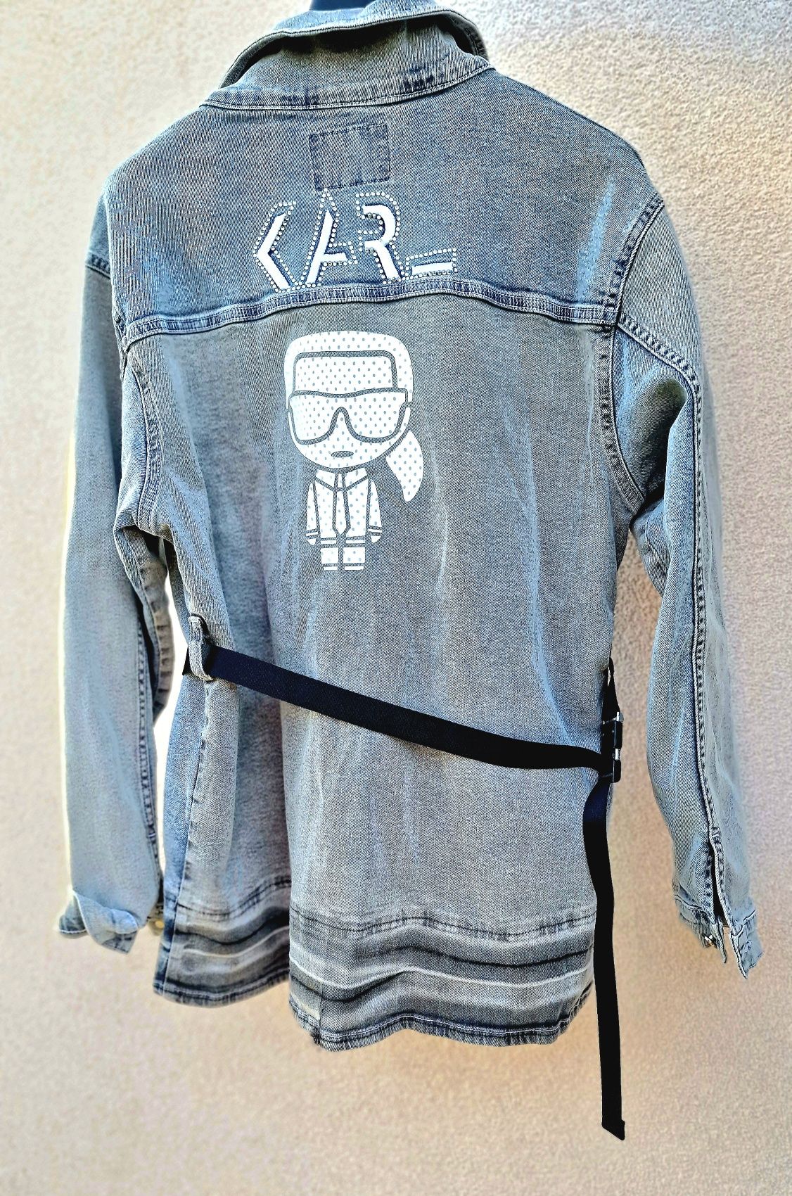 Geaca Karl Lagerfeld 3D Logo Denim,ediție limitată, dama