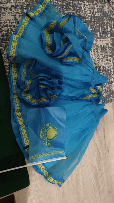 Юбка и бантики 2 шт Казахстан с флагом