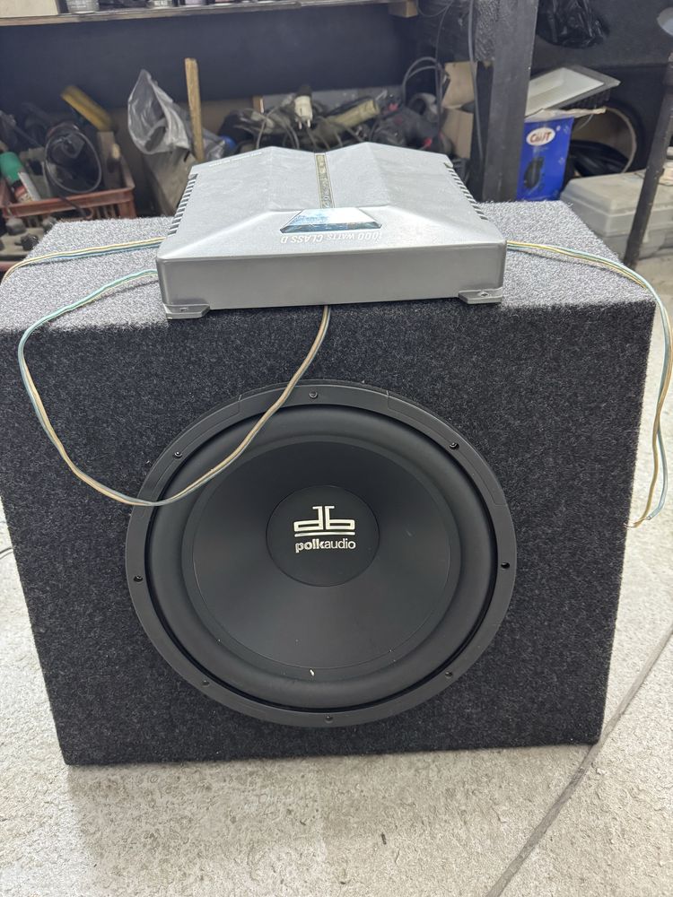 Сабвуфер PolkAudio и моно усилитель Pioneer GM-D500M