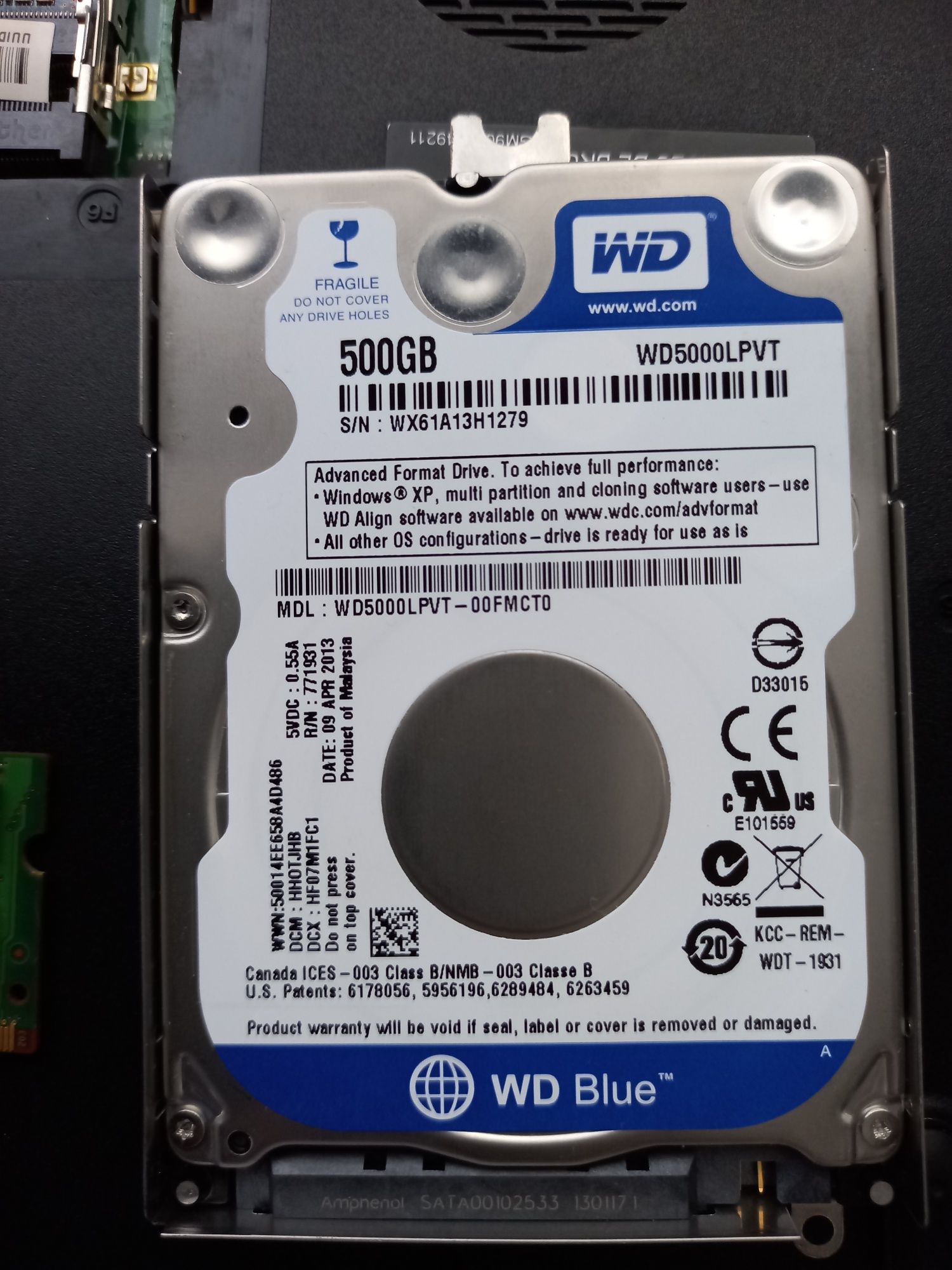 Hard 500 GB-WD5000LPVT