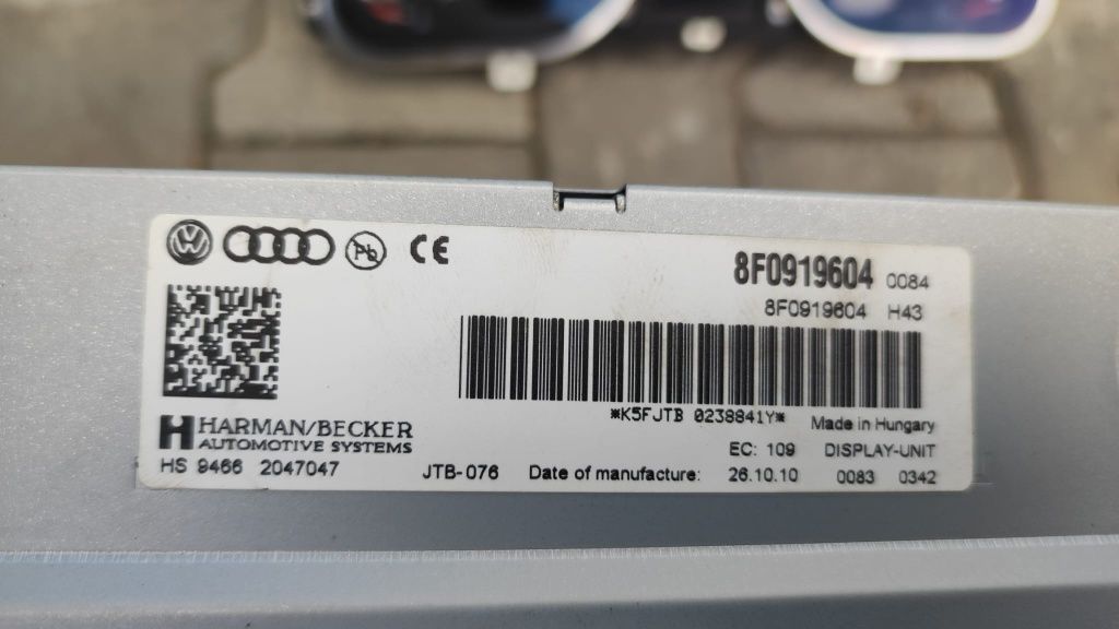 Display navigație MMI 3G Audi A6 C6 facelift, 8F0919604