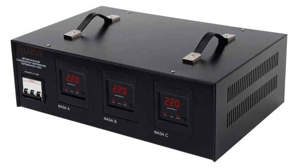 Трехфазный cтабилизатор напряжения РЕСАНТА АСН-4500/3-ЭМ