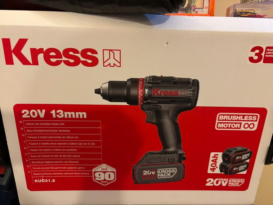 Kress 20V Cordless Impact Drill 70NM / Kit KUC31.2