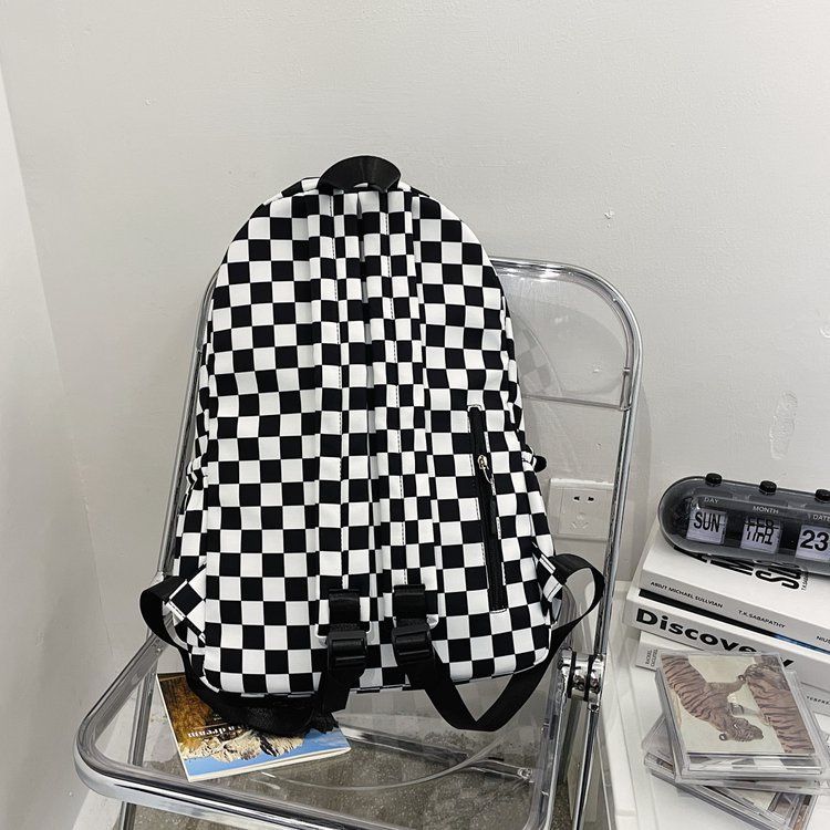 Тканевый рюкзак в шахматную клетку/доставка бесплатно