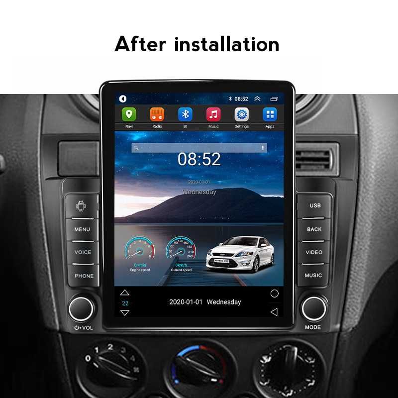 Navigatie Ford Fiesta Mk5 2002-2008,Tesla, Android, 2+32GB ROM, 10"