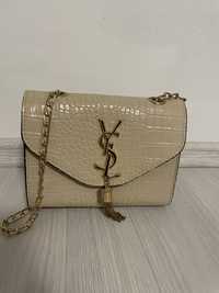 Geanta YSL mini crem