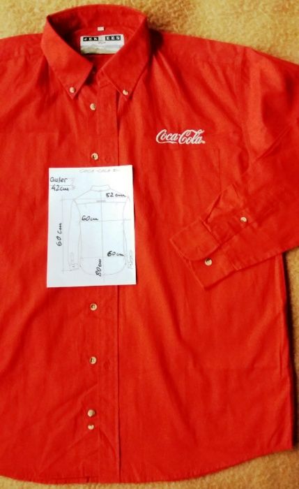 Camasa Coca Cola cu dimensiunile in poza