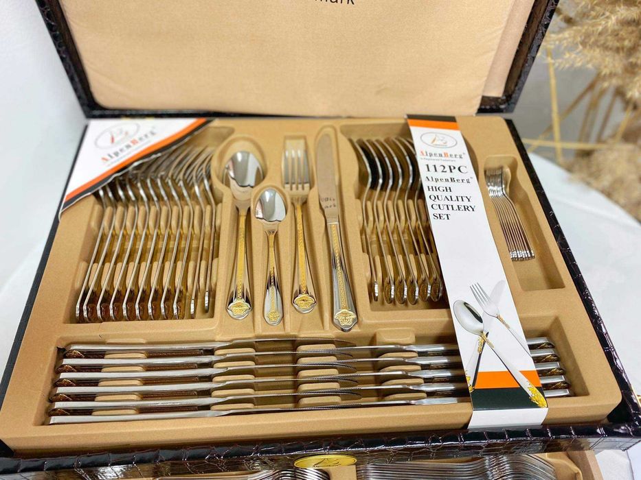 Прибори за хранене 112 части лукс