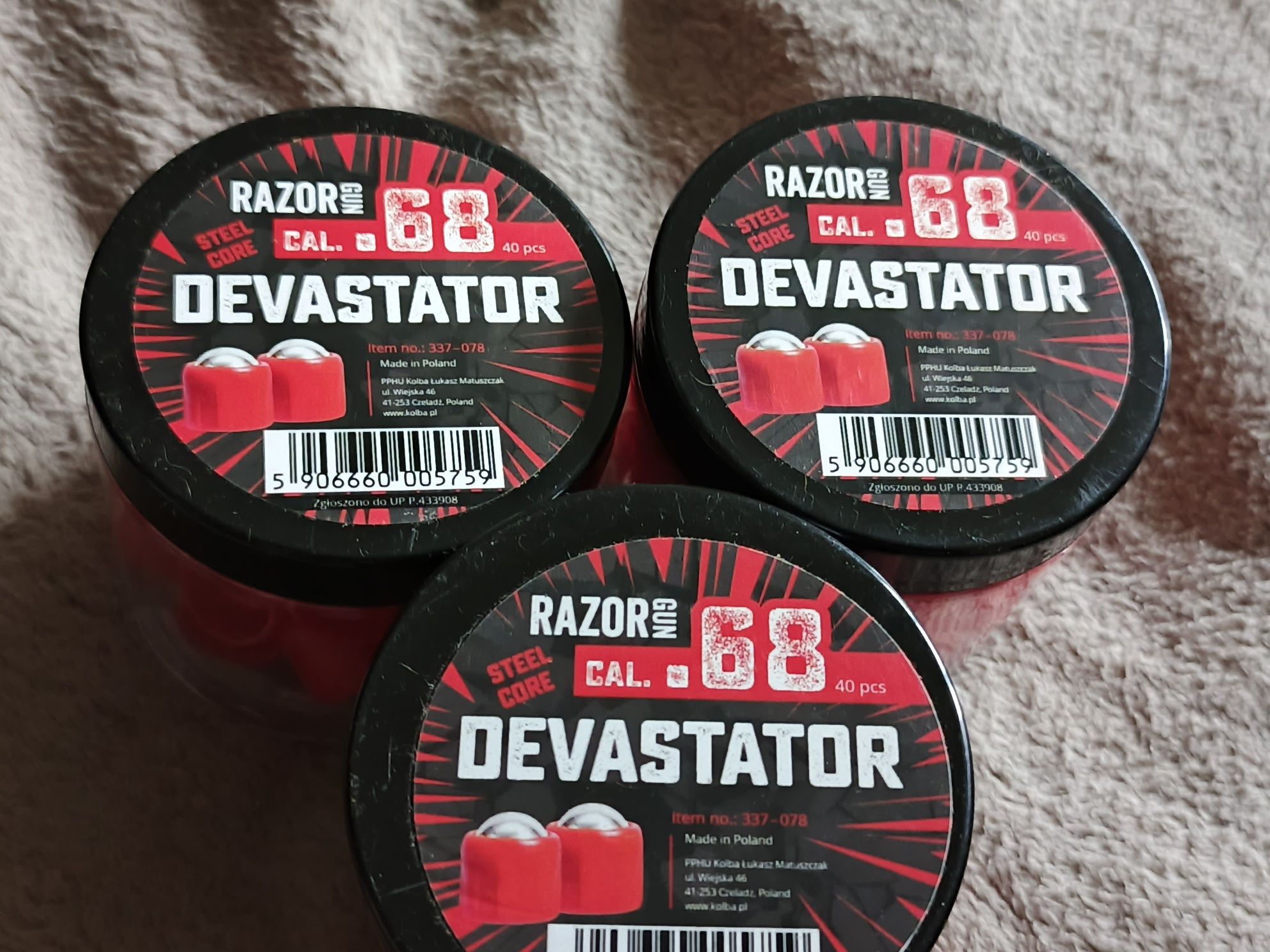 HDS68 HDP HDR cal 0.68 Bile 40buc Otel 10gr Pusca Protectie Airsoft