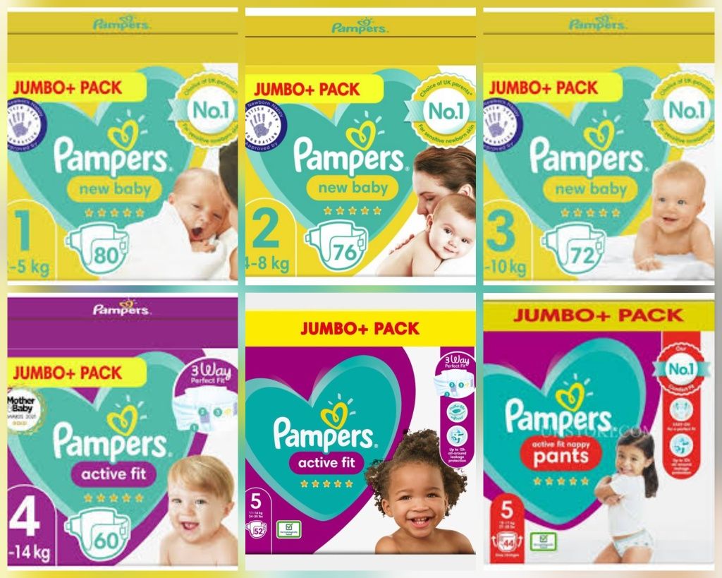 БЕЗПЛАТЕН РАЗНОС: Pampers Baby dry, Active Fit, Little Angels, Mamia