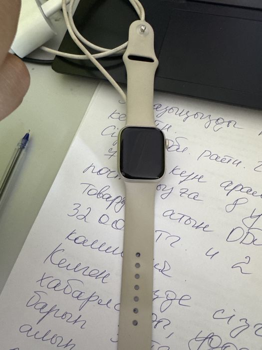 Apple Watch 9  оригинал все есть зарядка коробка келісім бар но аз