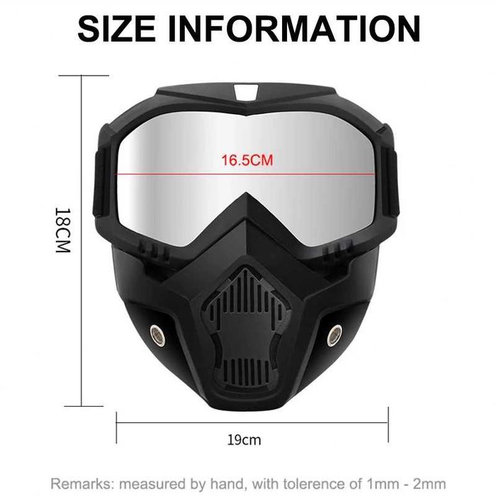 Masca full face cu ochelari detasabili ski snowboard motocicleta atv