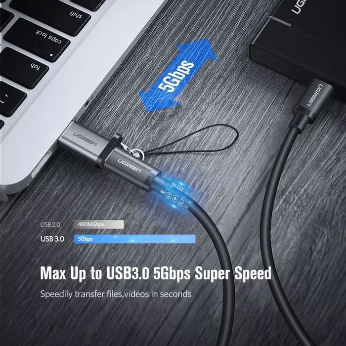 Adaptor USB 3.0 la USB C - incarcator, transfer