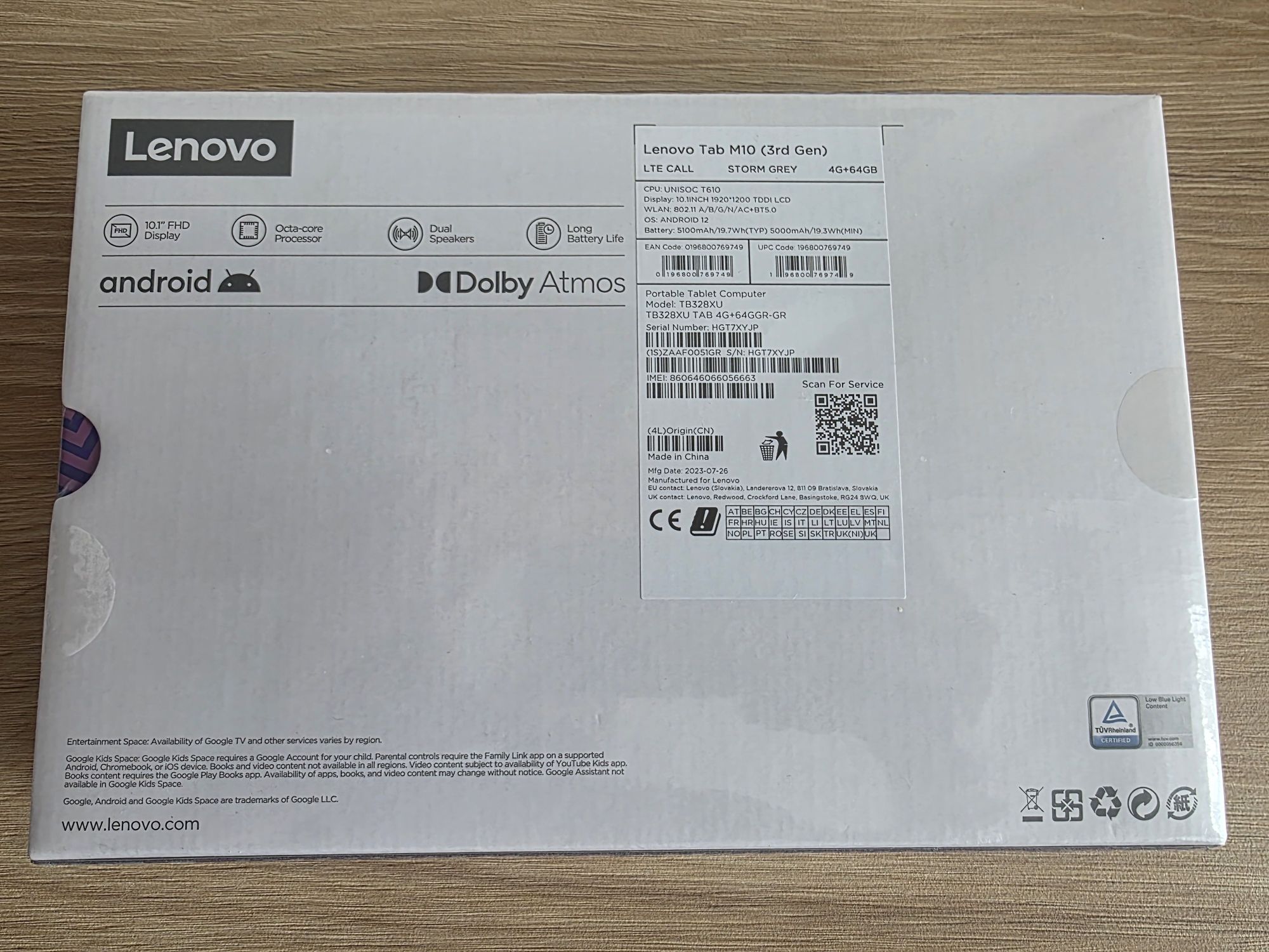 *НОВ* Таблет Lenovo Tab M10 64GB-4GB LTE SIM 3rd GEN