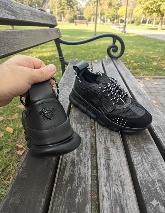 Adidasi Versace Chain Reaction Negru - Adidasi Unisex